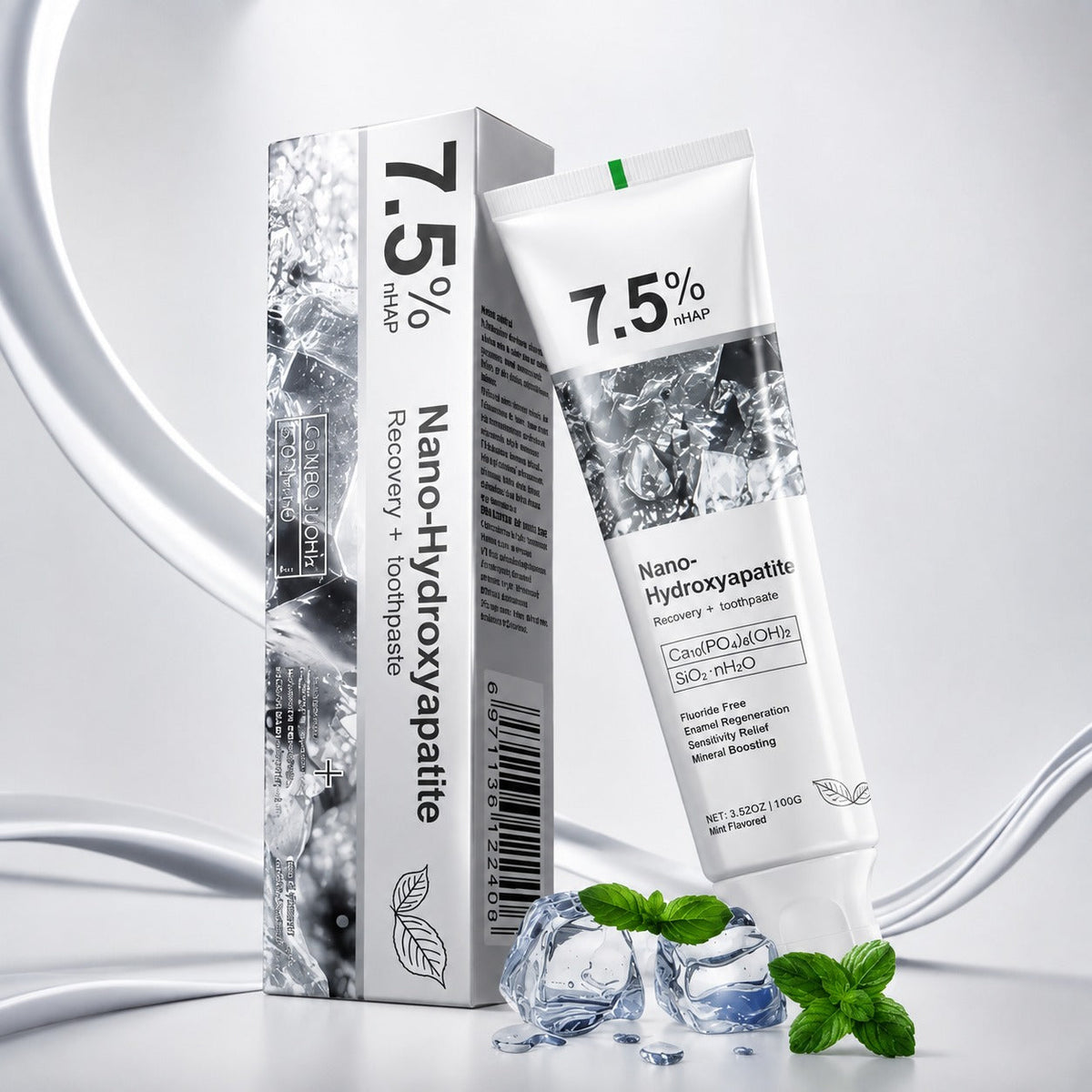 7.5% Nano Hydroxyapatite Fluoride Toothpaste for Teeth Whitening