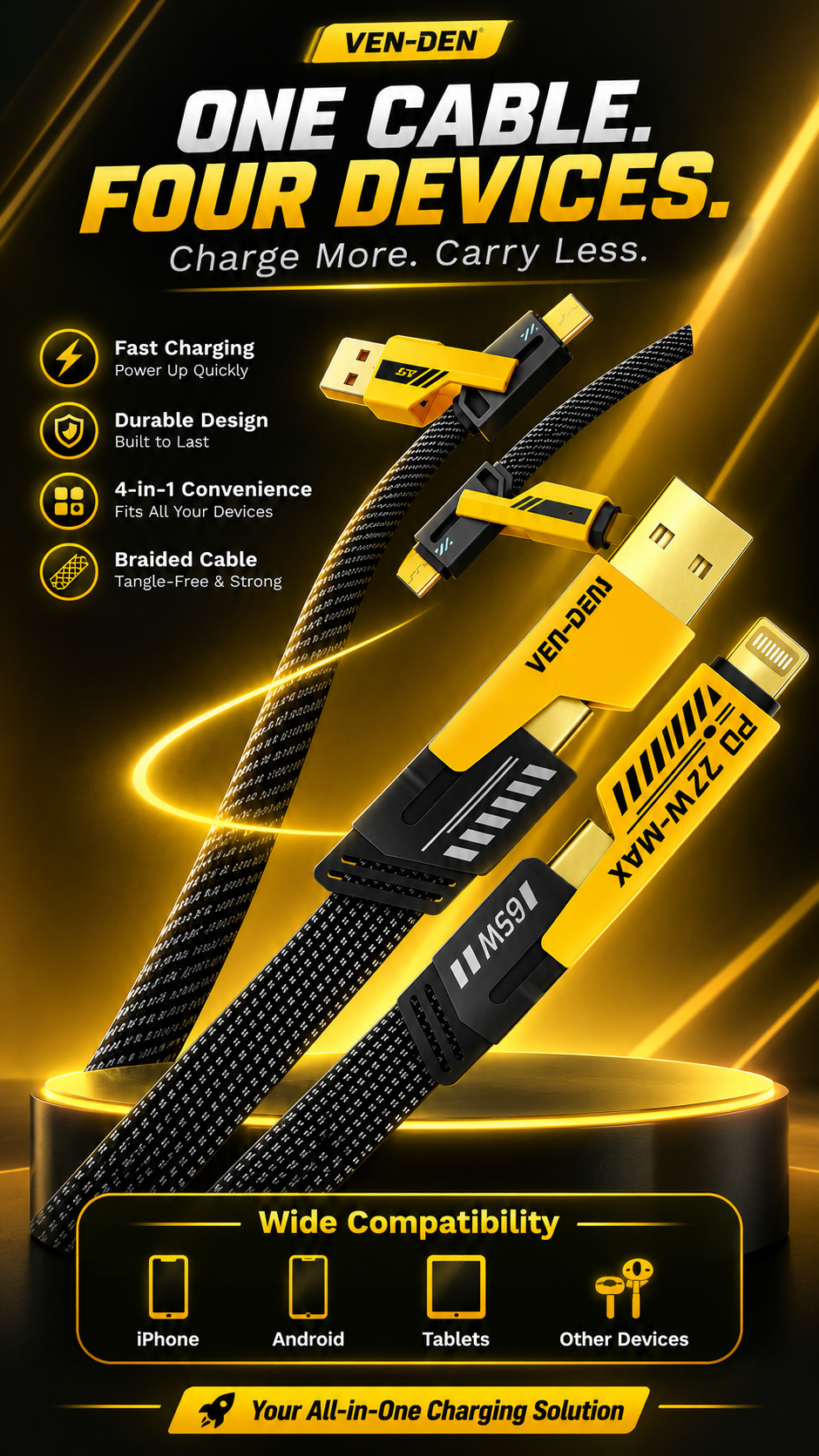 4 in 1 car cable